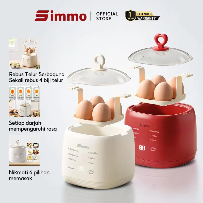 Cozi ovos inteligente SIMMO compacto, 6 modos, multifuncional, com agendamento e desligamento automático