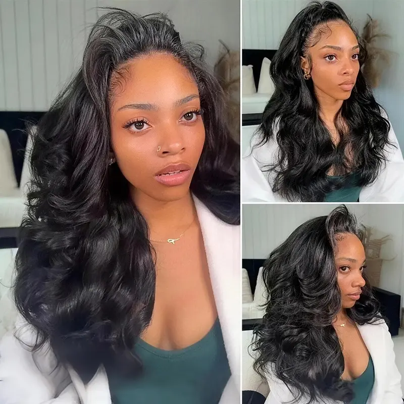 Tinashe peluca media de cabello humano Yaki Body con nacimiento invisible, textura lisa rizada, gorro con cordón para colocarla fácilmente y lograr un ajuste estable #dealsforyou