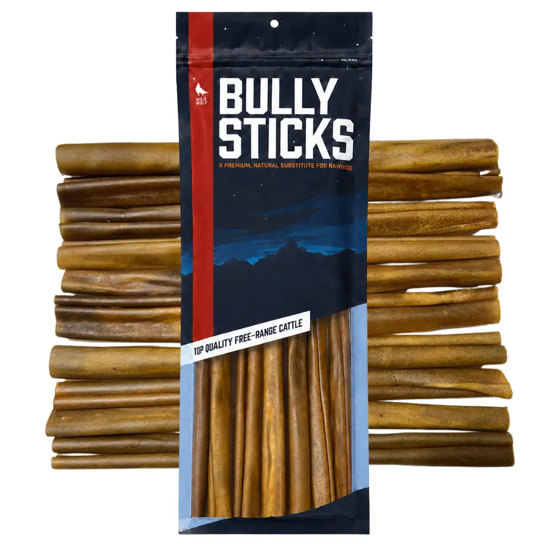 12英寸 CollaBully 狗狗磨牙棒12支装，牛鞭棒与胶原棒组合，双重风味与营养，100%天然犬用零食