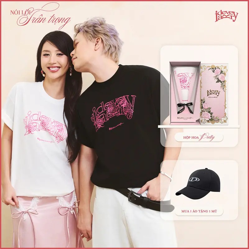 IDeverRAY Rosemary Unisex 100% Cotton T-Shirt, 260 gsm, 20.10 Pretty Flower Box Gift
