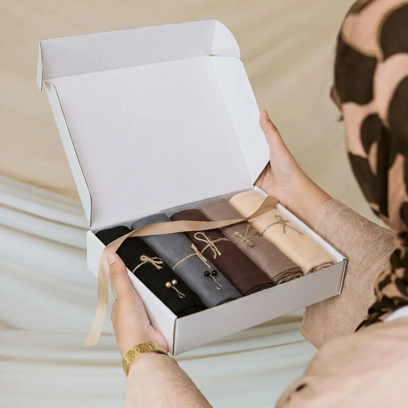5-Piece Women's Plain Muslim Headscarf Gift Set, 165 × 55 cm Soft Long Hijabs for Daily Wear and Holidays, #GLOBAL PICKS