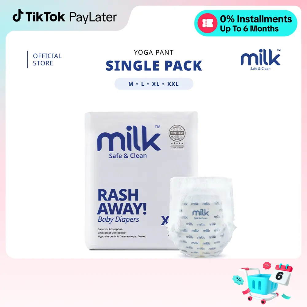 MILK Baby Diaper Pants, Sizes M42, L36, XL30 and XXL24