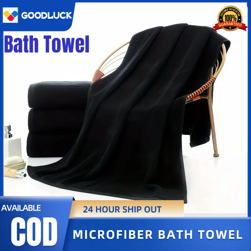 Bath Towel Black color Microfiber soft towel for adult kids Super Absorbent Tuwalya Microfiber towel assorted 70CMX140CM Strong Water Absorption