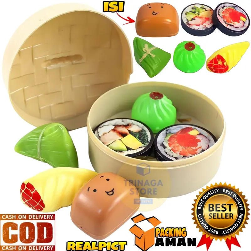 ( BISA COD ) PROMO 6 PCS Mainan Anak Makanan Dimsum / Mainan Anak Masak Masakan / Mainan Edukasi Anak / Mainan Anak Perempuan / Mainan Anak Laki Laki SNI Murah