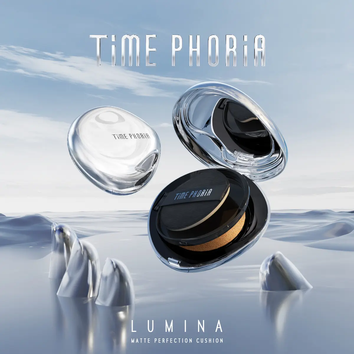 TIME PHORIA - Timeless Lumina Matte Perfection Cushion 11g | Kusyen Matte, Kemasan Matte Segera / Teknologi Kabur Liang / Tahan Tahan Lama / Kawalan Minyak