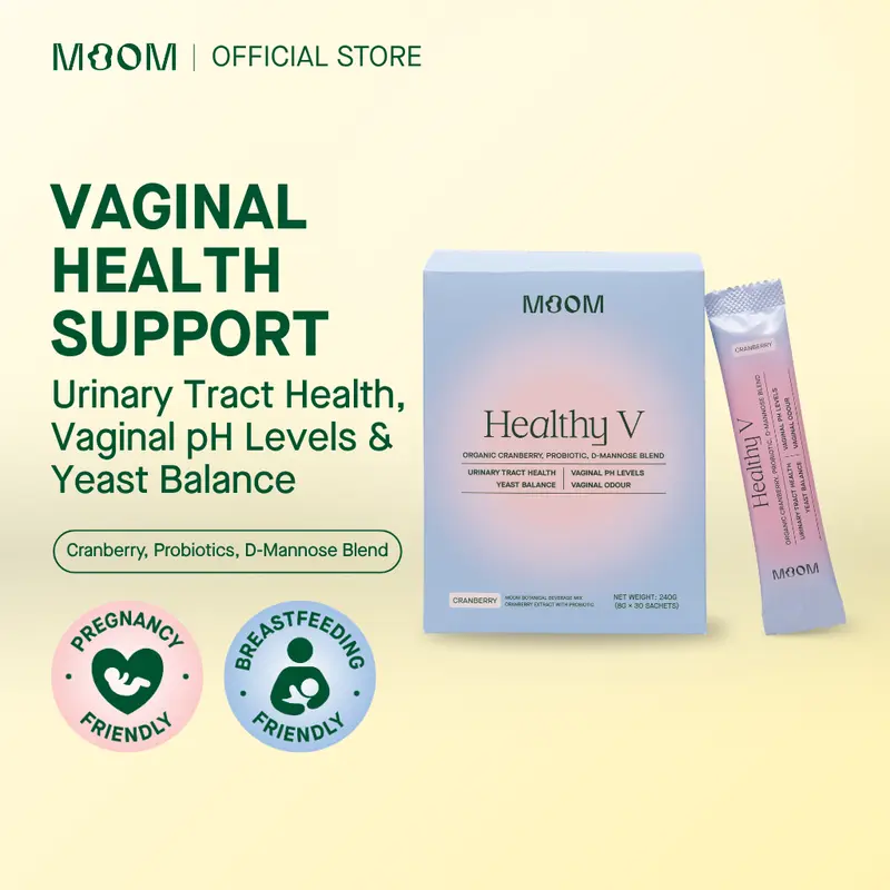 Moom Health Healthy V女士泌尿道健康天然营养补充品，尿路感染护理，30粒装