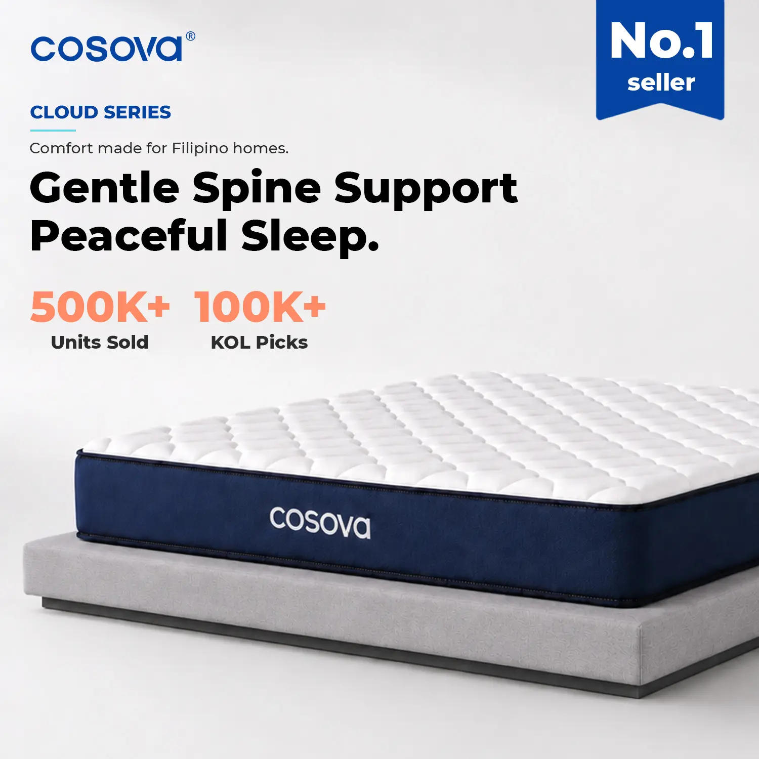COSOVA 【Cloud】Federkernmatratze mit 10 Jahren Garantie – 100 % neu, 8,1 Zoll, hochwertige Doppelfederung, als Single, Double, Queen oder King, klassischer Komfort für die Familie