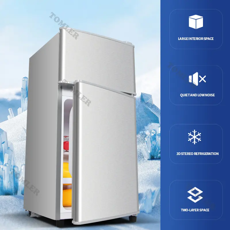 Tủ lạnh mini TOMLER hai cửa có ngăn đông, dùng trong phòng hoặc cho cá nhân