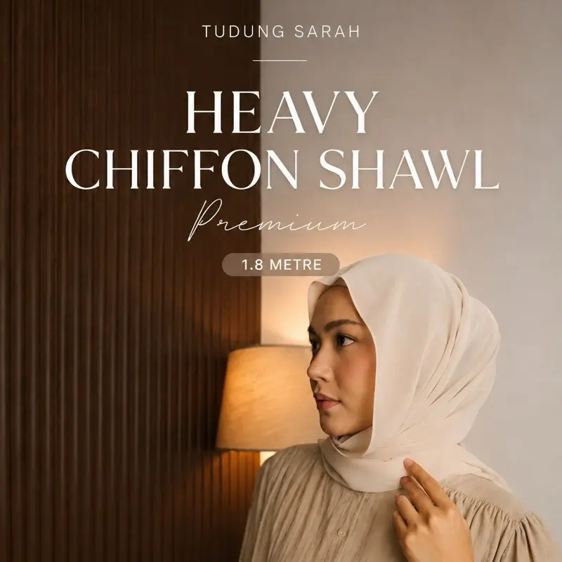 Dhean Chiffon Shawl 1.8Meter by Tudung Sarah
