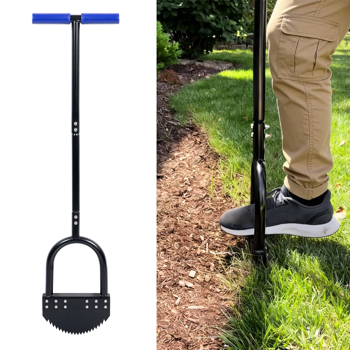 Bordeadora manual CKLT para jardín, placa ancha para el pie, herramienta portátil para césped, maleza, parterres y aceras