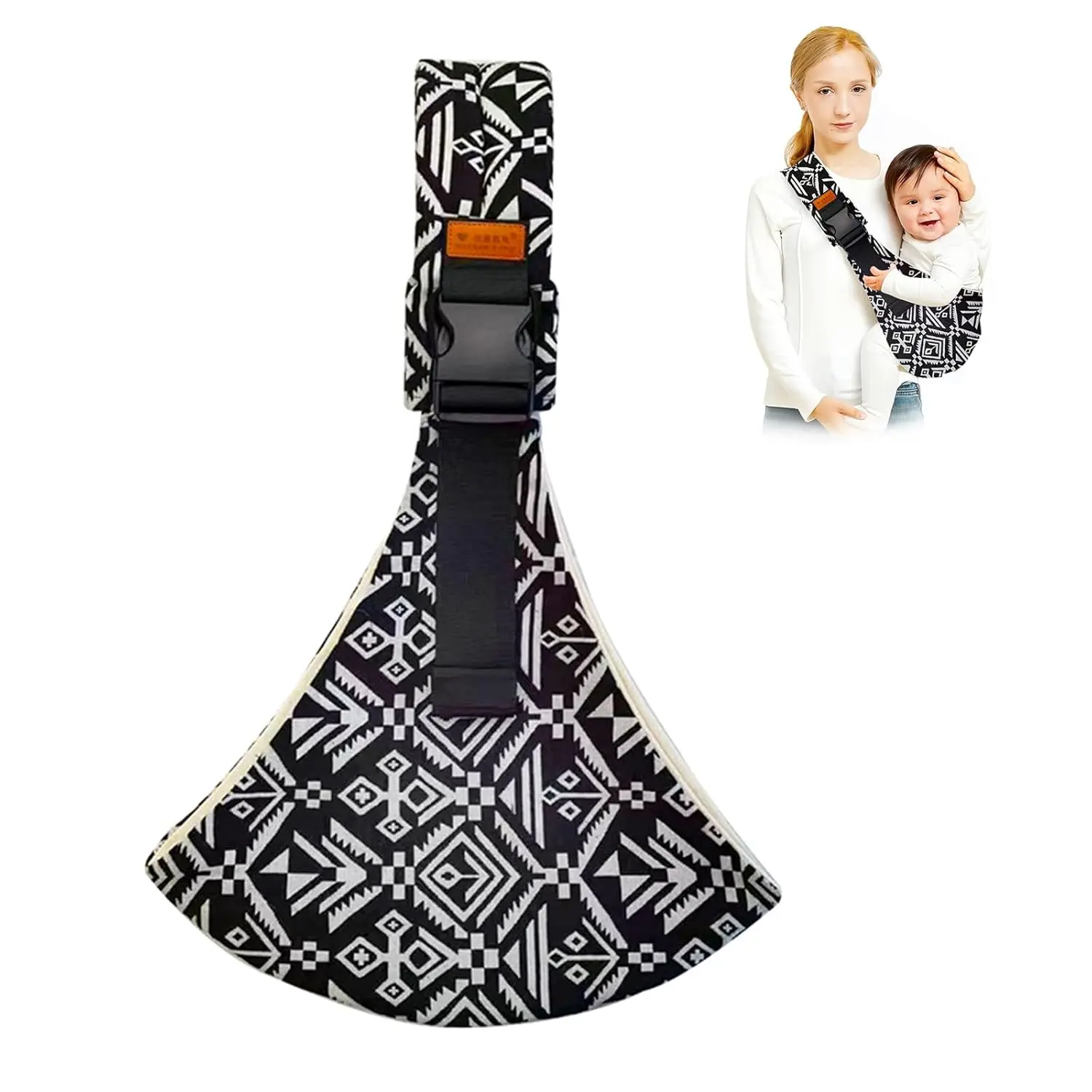 Portabebés tipo bandolera 2026 para bebés y niños pequeños, portátil y ligero, asiento antideslizante para cadera, soporta de 10 a 30 lb, blanco, regalo para el Día de la Madre