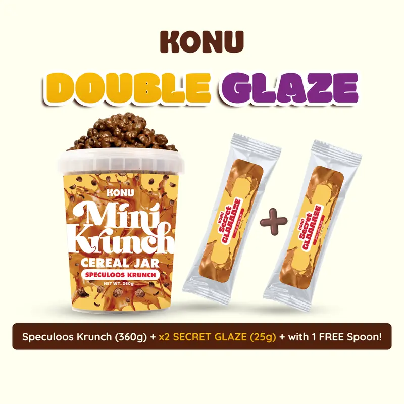 KONU Krunch Cereal Snack with Double Chocolate Glaze, Buy 1 Take 1 Dessert Bundle