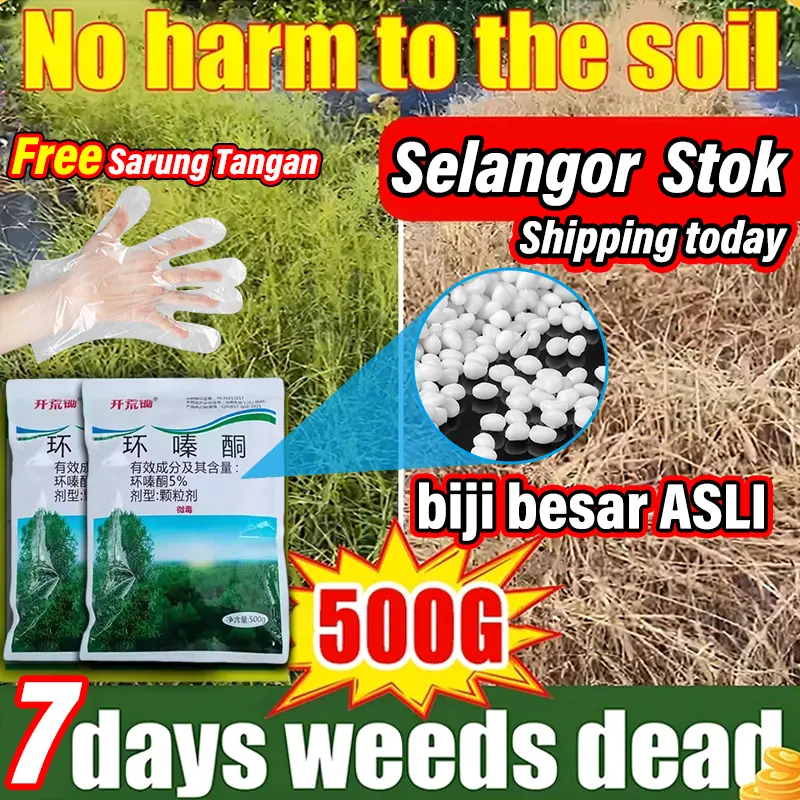 500g除草除树剂，含5%环嗪酮，浓缩配方，适用于树木、竹子、杂草和灌木；送手套，今日发货
