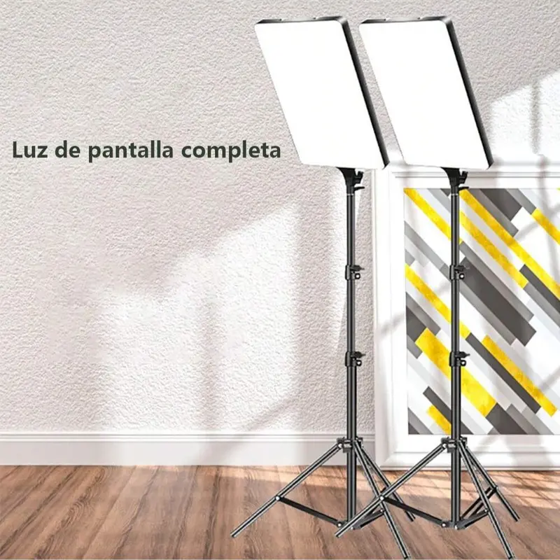 Toptech Lámpara de Maquillaje LED Estudio Fotográfico Portátil 2700k-7500k con Panel de Iluminación