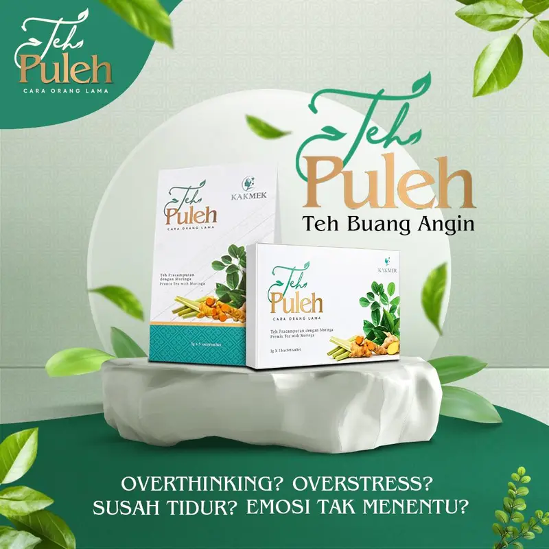 TEH PULEH KAKMEK RAMUAN TEH PETUA & HERBA KAMPUNG SEPERTI HALIA, MORINGGA, KUNYIT, HALBA, SERAI, DAUN PANDAN, LENGKUAS, TEH HIJAU, TEH HITAM.MINUMAN HARIAN