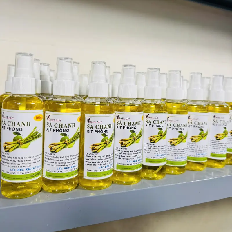 Tinh Dầu Sả Chanh Xịt Phòng 100ML Giúp Thanh Lọc Không Khí, Xua Đuổi Muỗi, Côn Trùng, Hương Thơm Nhẹ Nhàng, Thư Giãn, An Toàn Cho Trẻ Sơ SInh Và Trẻ Nhỏ
