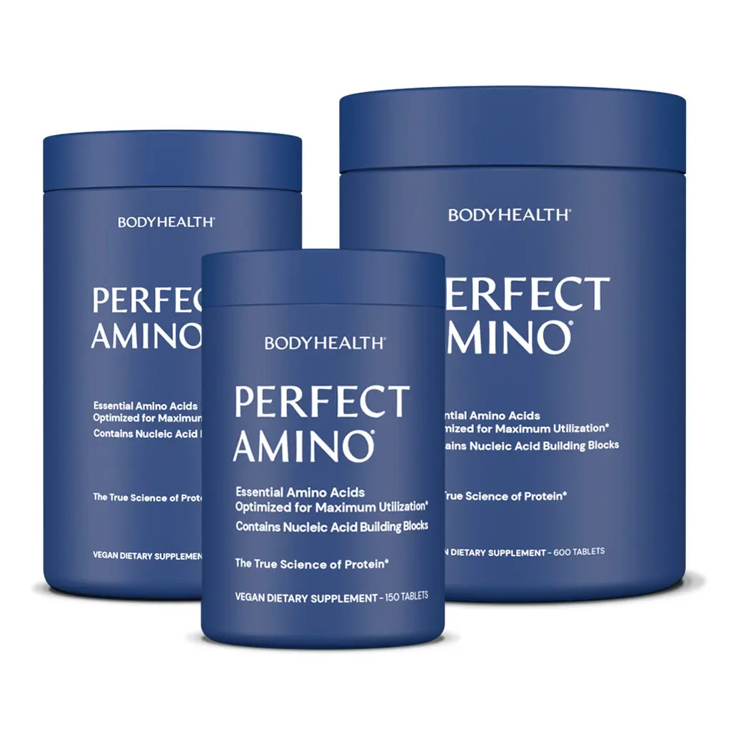 BODYHEALTH Perfect Amino タブレット｜必須アミノ酸・BCAA配合、カロリーのないプロテイン補給サプリメント／ヴィーガン、グルテン・乳製品・大豆・砂糖不使用