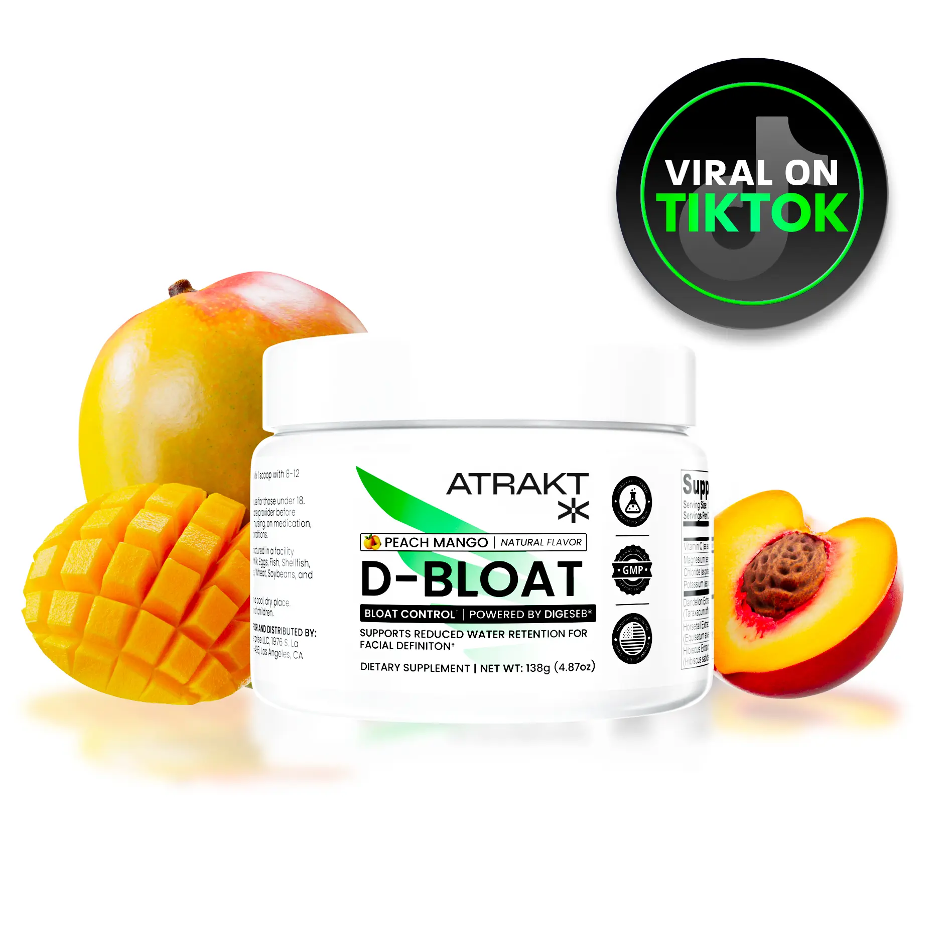 ATRAKT D-BLOAT Daily Debloat Pulver, 30 Portionen