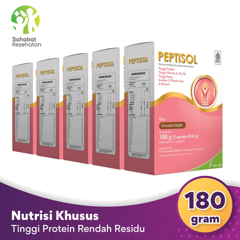 Peptisol High-Protein, Low-Residue Nutrition, Bundle of 5 Boxes
