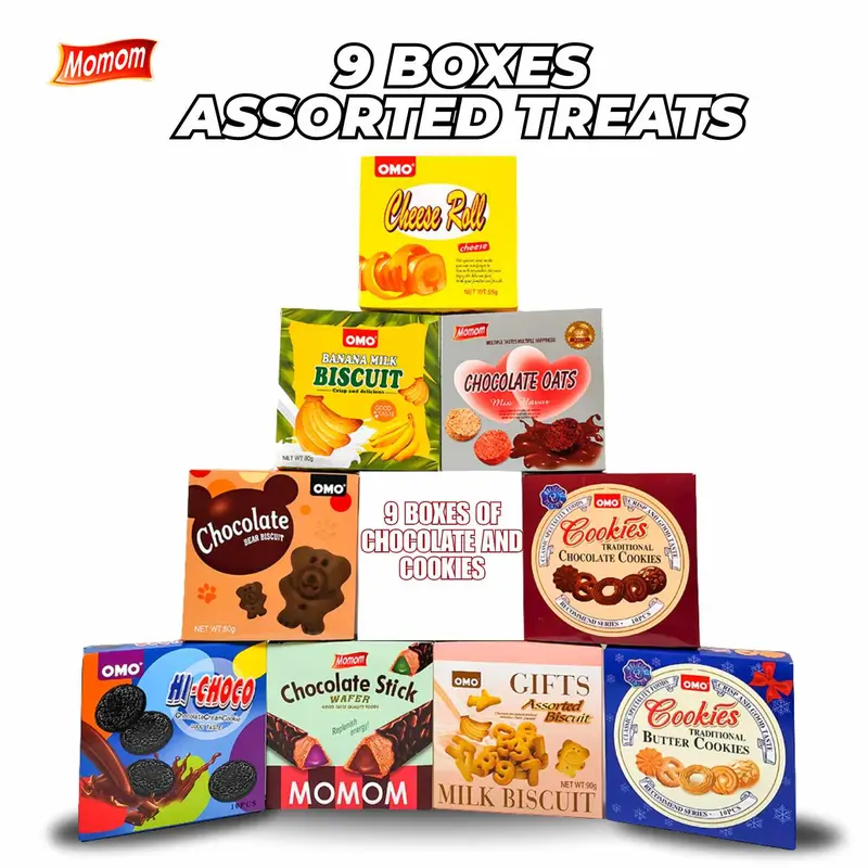ASSORTED TREATS - A delightful assortment of sweet and savory snacks, perfect for sharing or indulging solo.