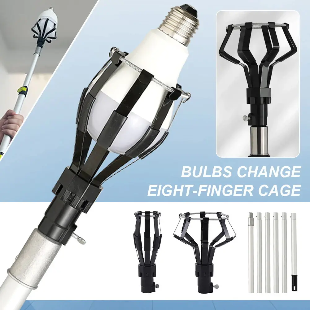 Portable Telescopic Light Bulb Changer Pole for High Ceilings