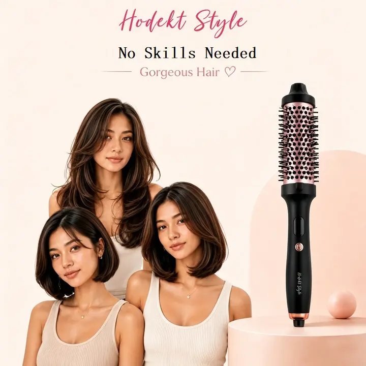 Hodekt 2-in-1 Ionic Thermal Brush with 30-Second Heating and Trace Plant Protein Coating