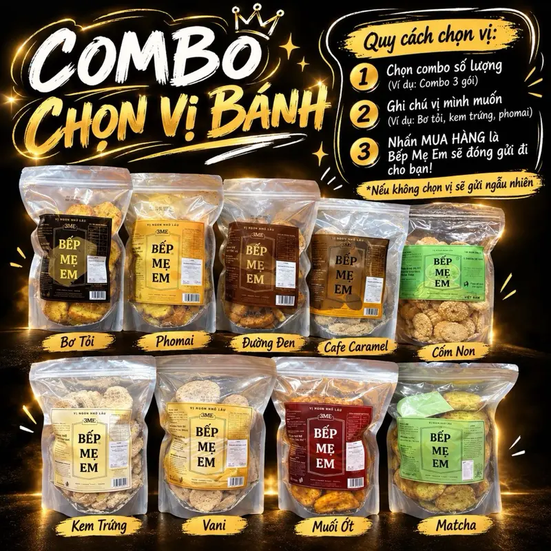 BẾP MẸ EM バインミーラスク 味が選べるセット（ガーリックバター／チーズ／黒糖／キャラメルコーヒー／エッグクリーム／抹茶／塩唐辛子）※味は注文時の備考欄で指定。個別メッセージでの指定は注文の取り違えにつながるため不可。記入方法は商品説明を参照