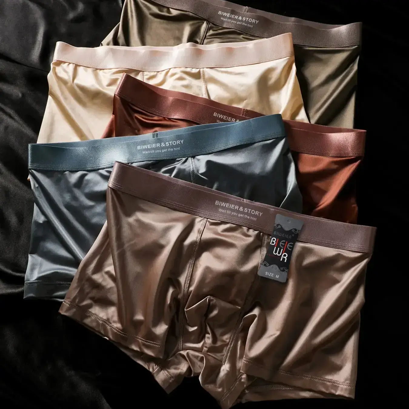 Men's Satin Underwear Set with Breathable Shorts, Soft Fabric for Home and Vacation Wear