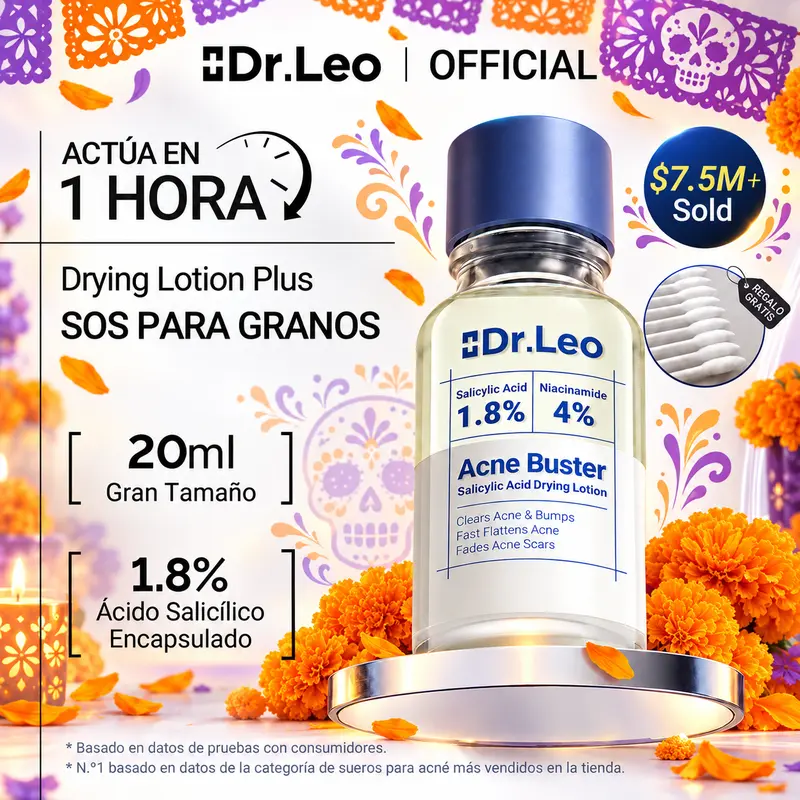 Dr. Leo Acne Drying Treatment, 20ml, with Salicylic Acid and Niacinamide, for Oily or Combination Skin