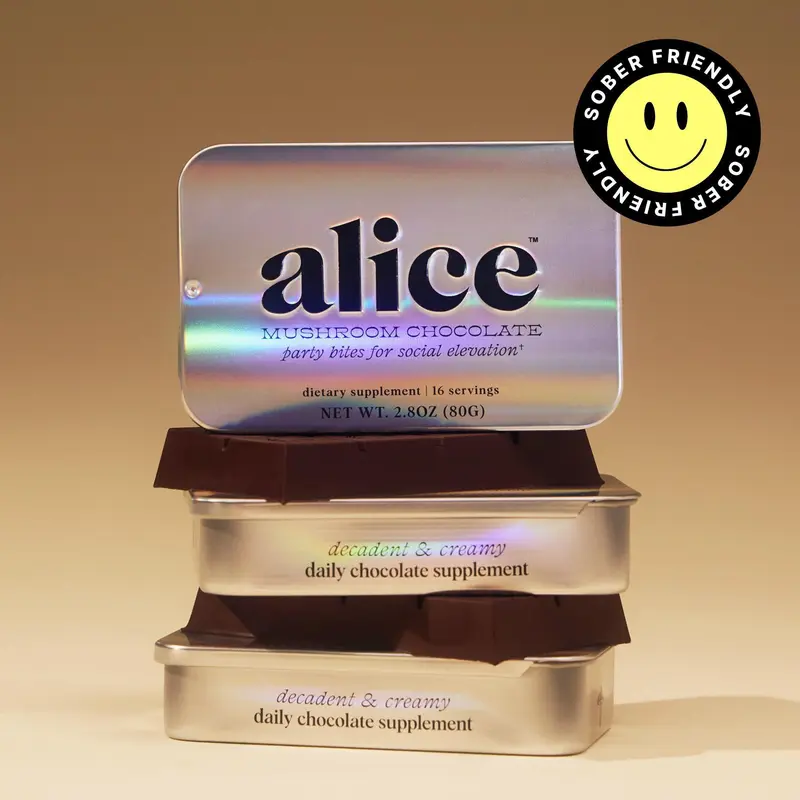 Alice Mushrooms Party Trick Functional Mushroom Chocolate for Social Enjoyment and Shared Experiences