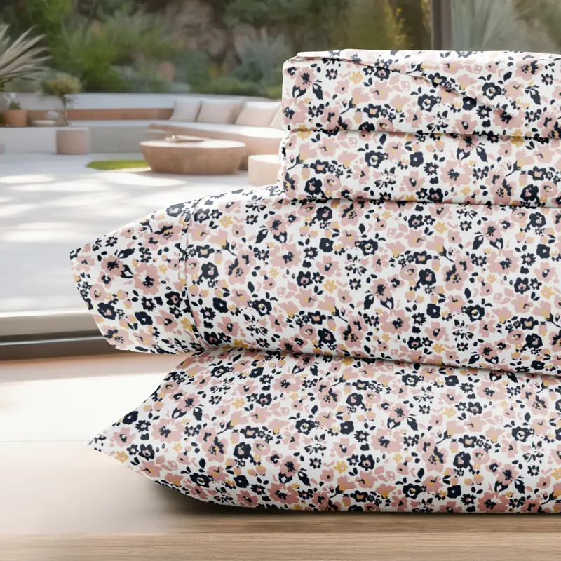 Floral Dreams 4 Piece Patterned Sheet Set