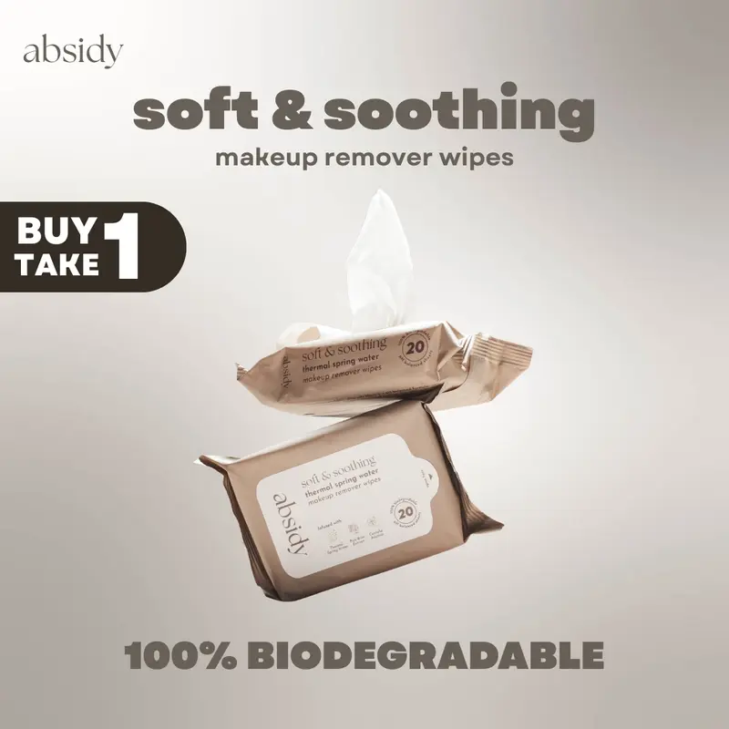 [B.1.T.1] Absidy Soft & Soothing Thermal Spring Water Makeup Remover Wipes