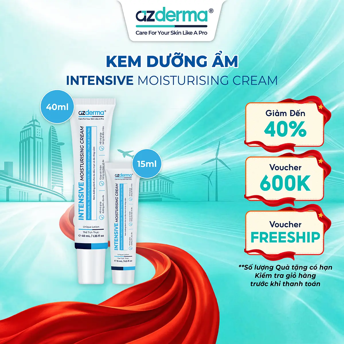 Azderma Intensive Moisturising Cream – Feuchtigkeitscreme zur Unterstützung einer verbesserten Hautbarriere