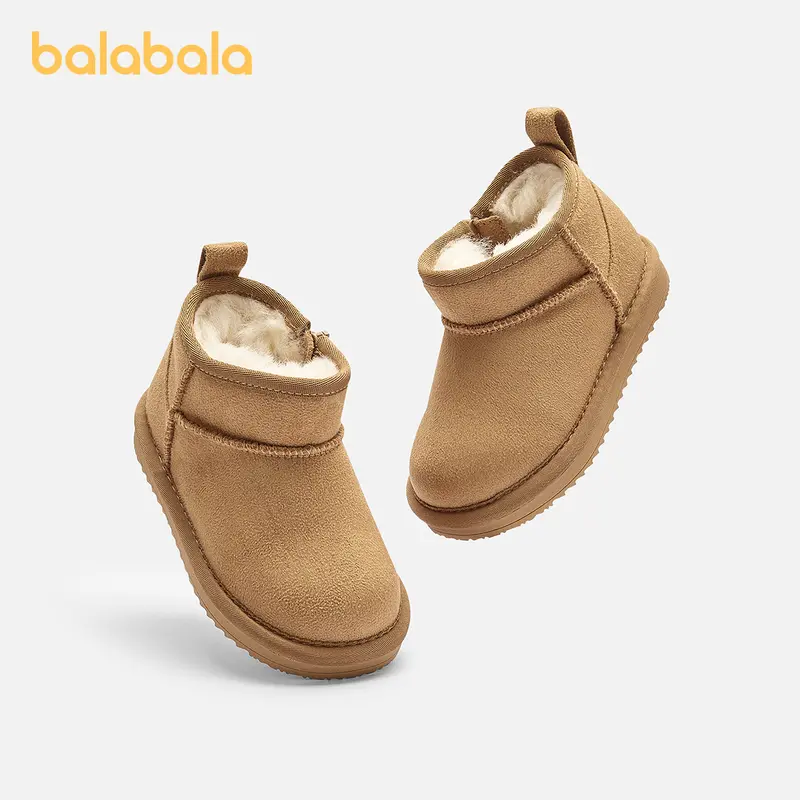 Balabala Girls' Winter Footwear Boot, Cozy Waterproof Keeps Feet Dry Round Toe Booties, Warm Stylish Non Slip Shoes for Winter Adventures