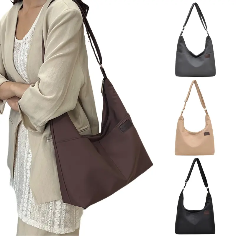 Mumu 4049 Nylon Simple Casual Women Shoulder Bag Students College School Crossbody Unisex Bags