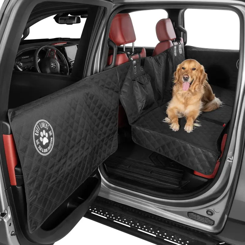 Hard-Bottom Backseat Extenders for Dogs with Door Protection
