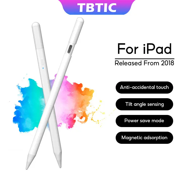 【TBTIC】Capacitive Stylus Pen For iPad Air 7 M3 2025 6 2024 11th A16 10th Pro 13 12.9 11 4th 3th 9th 8th 7th 6th Mini Gen 2022 2021 2020 2019 2018