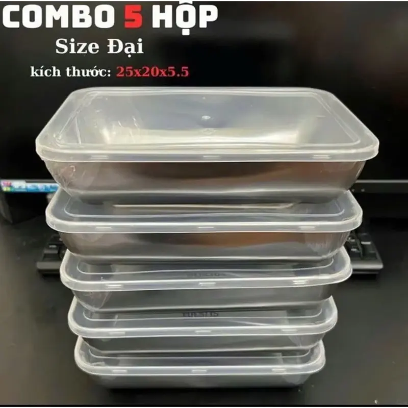 304ステンレス製食品保存容器 Lサイズ 5個セット（25×20×6cm・ふた付き）