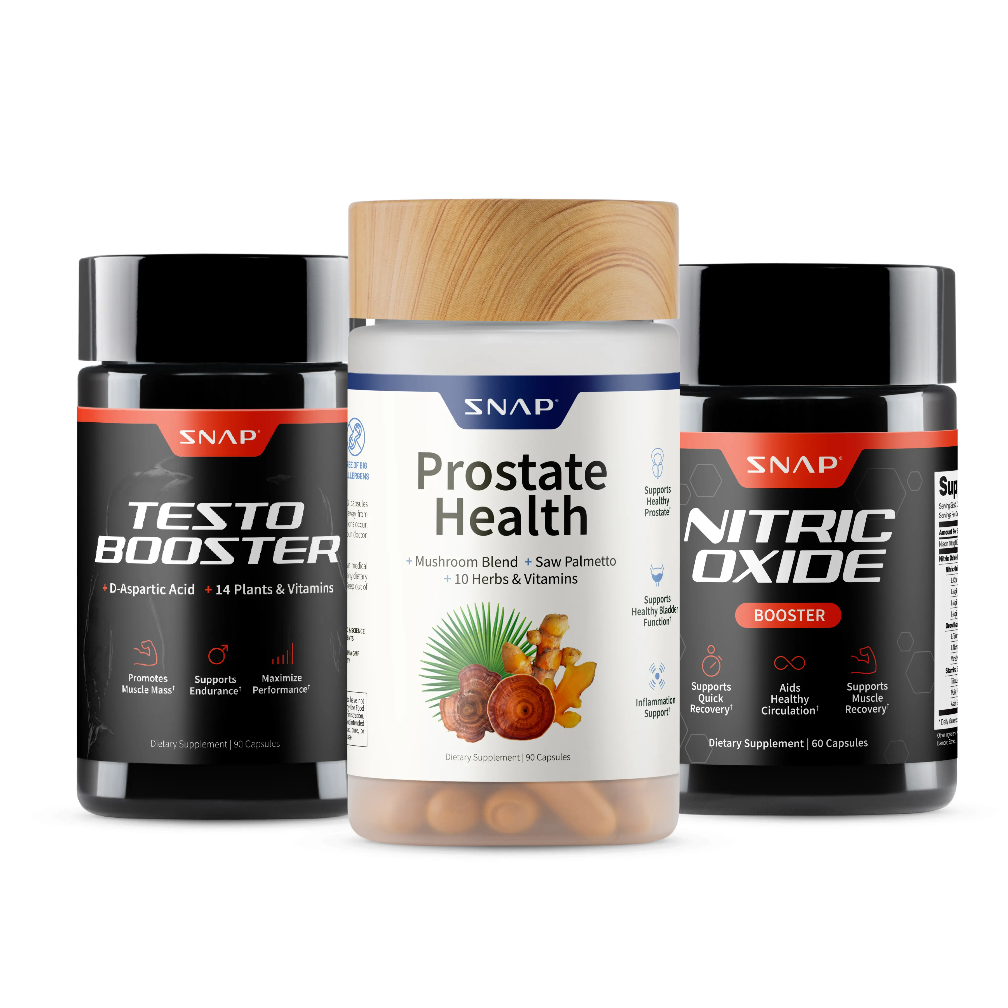 Ultimate Men's Health Trio: Testo Booster, Prostate Health und Nitric Oxide Booster mit D-Asparaginsäure und 14 Pflanzen, unabhängig getestet