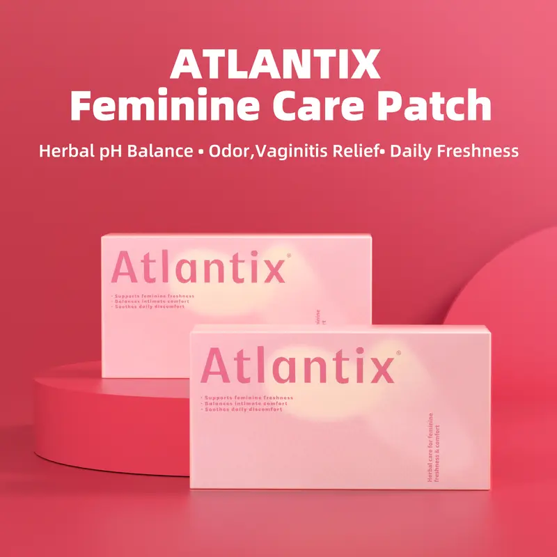 Băng vệ sinh thảo mộc xông hơi tự nhiên ATLANTIX với sen tuyết và hỗn hợp 7 loại thảo mộc, hỗ trợ cân bằng vùng kín, điều hòa pH dịu nhẹ, tạo cảm giác tươi mát hằng ngày và thư giãn, hộp 8 miếng