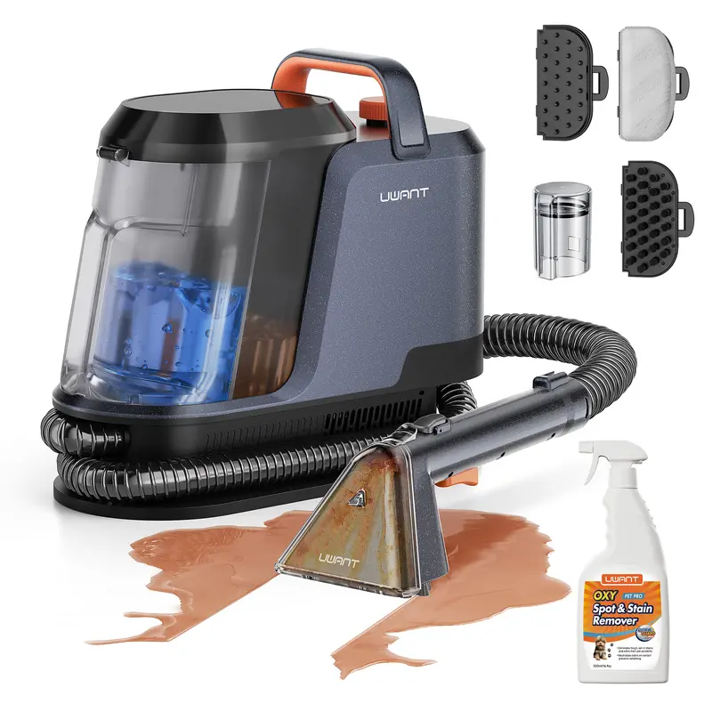 UWANT ZY Portable Carpet Cleaner with Steam and Water Extraction, 18000 Pa Suction, for Rugs, Upholstery and Cars