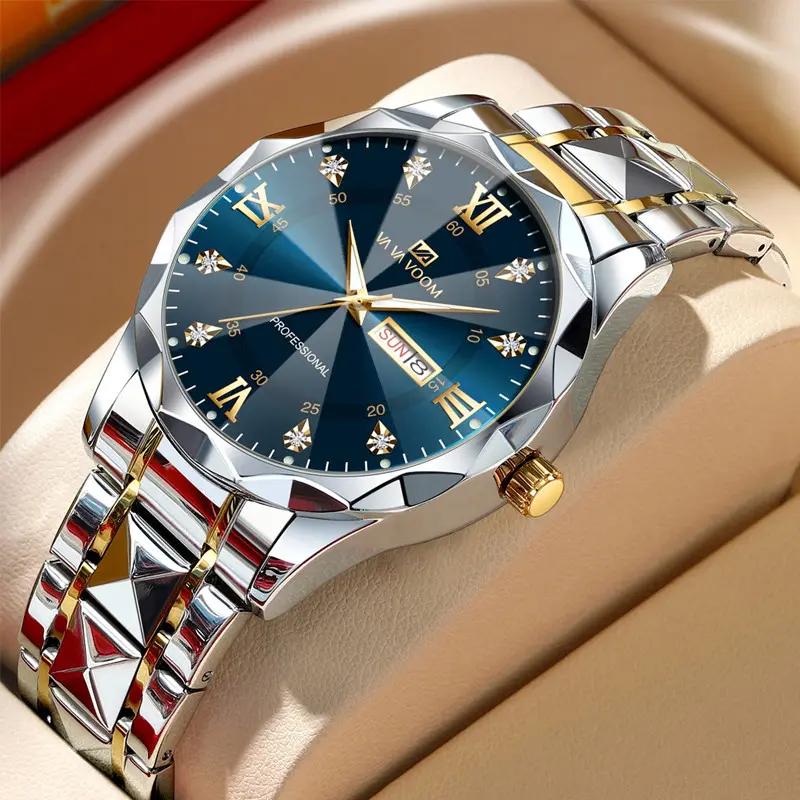 VAVA VOOM-2733 Men's Gold Sports Watch, Water-Resistant