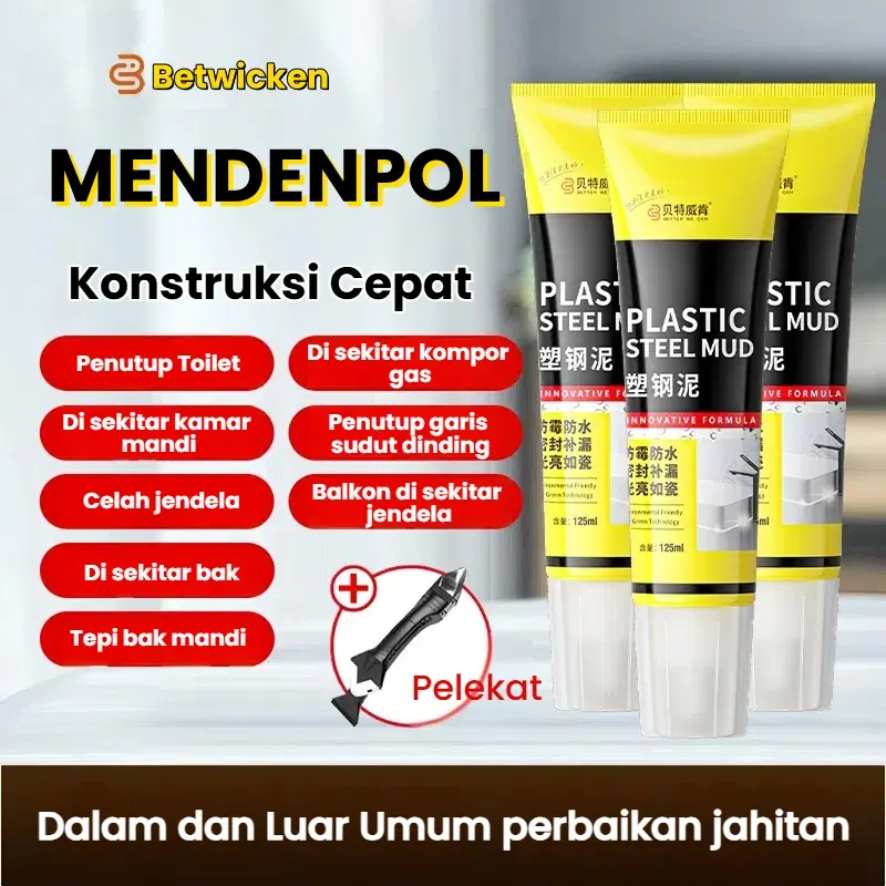 Betwicken plastik baja lumpur tahan air dan anti jamur sealant  agen sambungan penyumbatan tipe cepat kering