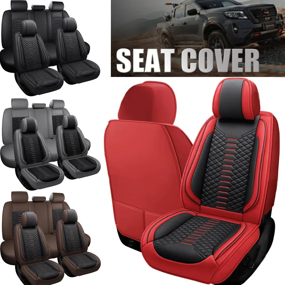 Cover Jok Pickup Full Set untuk Chevy Silverado GMC Sierra 2007-2024 2025 1500 2500HD 3500HD Crew Cab, Pelindung Jok Depan & Belakang Full Coverage Tahan Air untuk Interior Truk Chevrolet, Aksesori Mobil dan Kendaraan