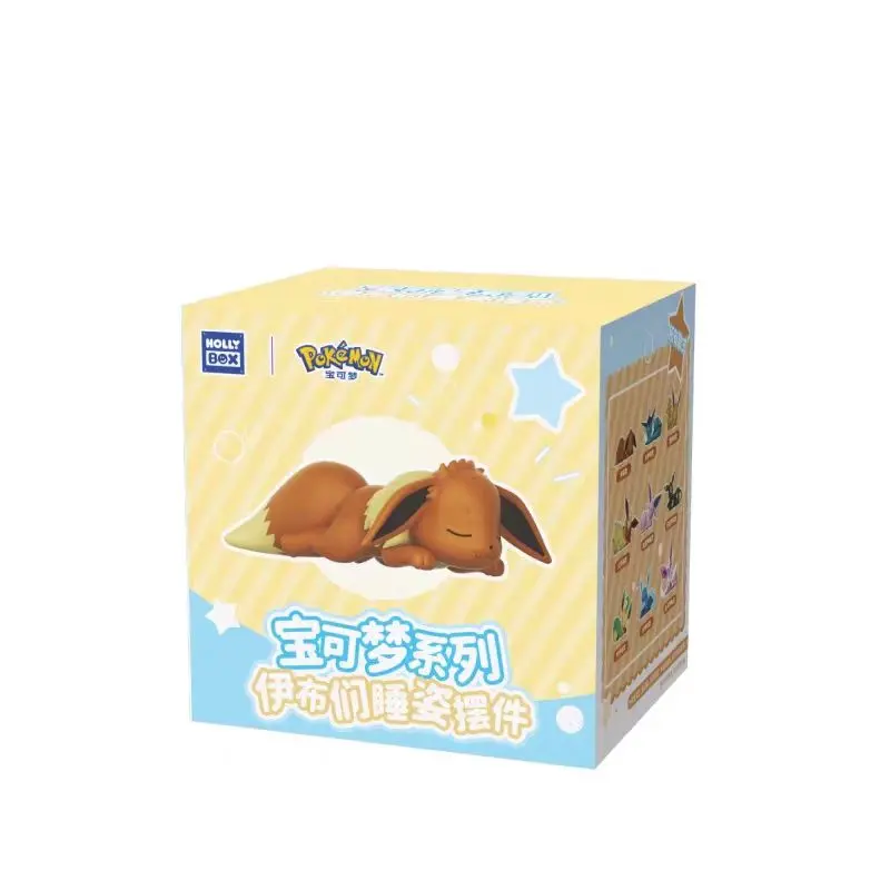 Figur Mainan Blind Box Pokémon Eevee Seri Tidur Asli, Baru dan Populer