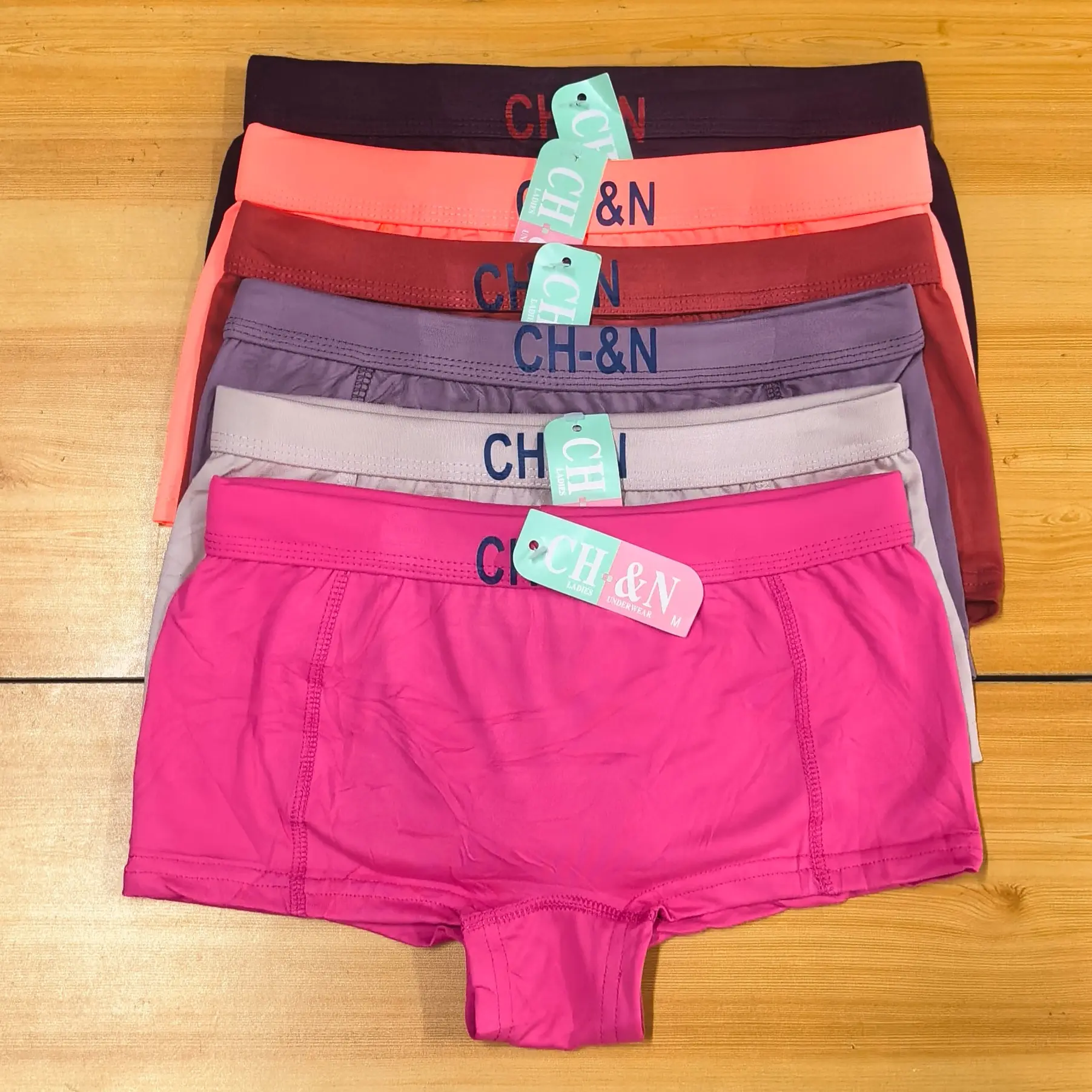 6/12 PCS Random kulay Women’s Boxer boyleg Cotton spandex boxer shorts for Women’s Plain safety pants boxer Underwear