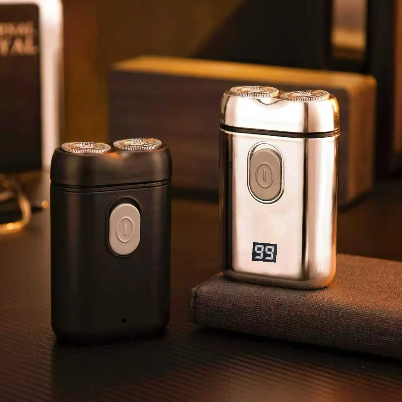 Rasoir électrique pour homme, tête 3D amovible et lavable, étanche, rechargeable par USB, utilisation à sec ou sous l’eau, format voyage, -50 %, 2 couleurs