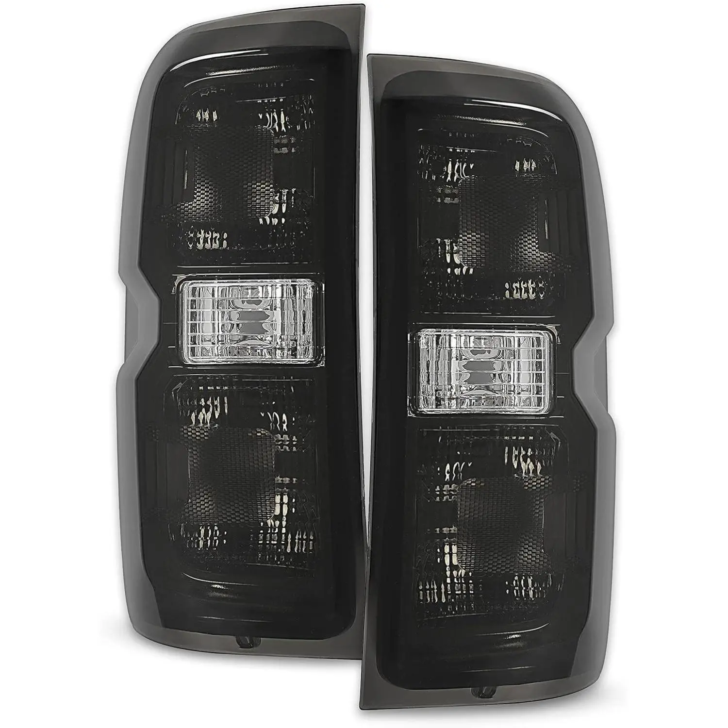 HECASA Chrome Tail Light Assembly Pair, Compatible with 2014-2018 Chevy Silverado 1500/2500/3500 HD Trucks, Automotive Vehicle Indicator Lights