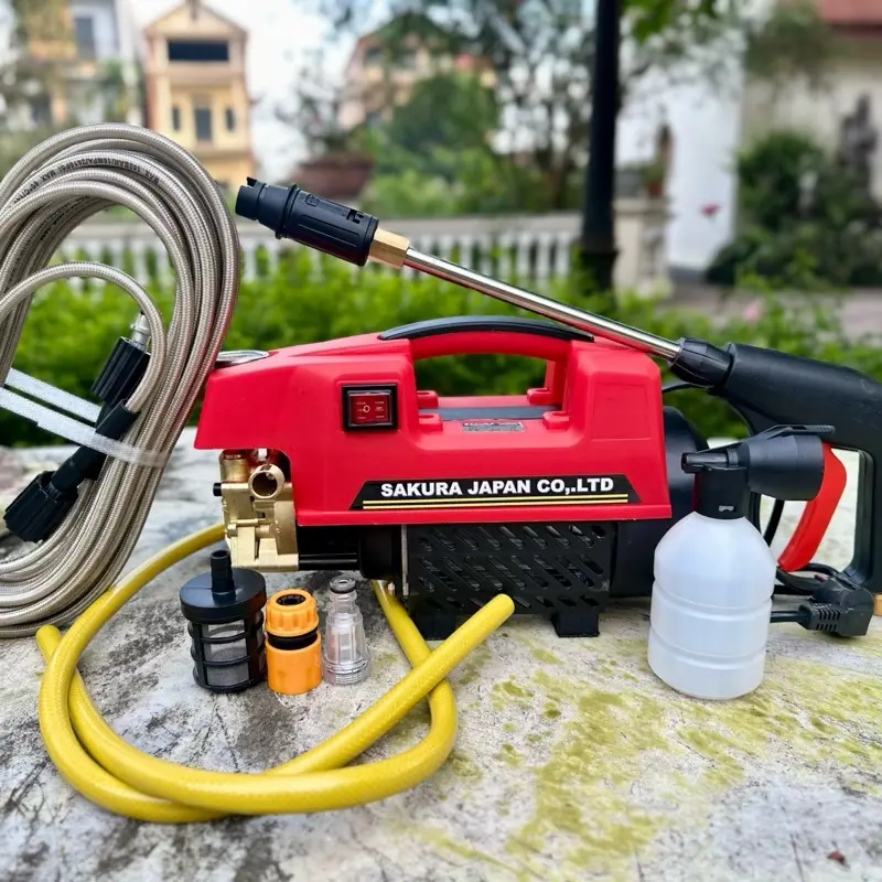 Sakura 2026 High-Pressure Car Washer, 3800 W, with Accessories and 24-Month Warranty
