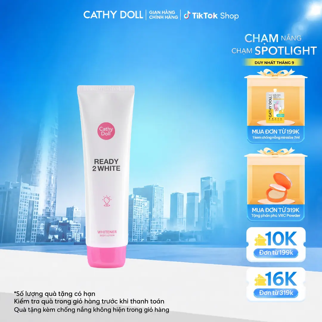 Cathy Doll Ready 2 White Whitener Body Lotion 150 ml ブライトニングボディローション